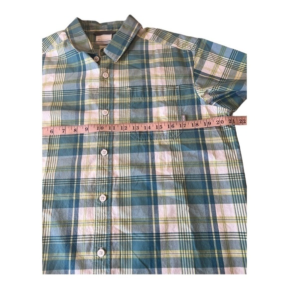 COLUMBIA Green Plaid Trail Short Sleeve Casual Button Front Shirt Size M NEW - Picture 5 of 13